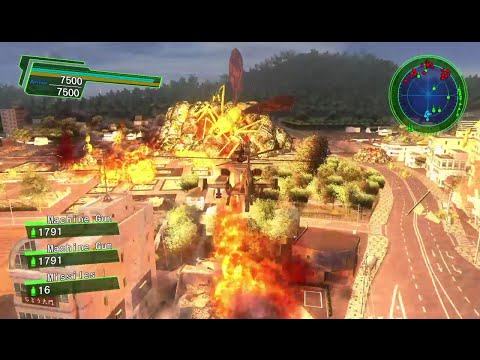 EDF Earth Defense Force 4.1 DLC 2 Mission 8 Dangerous Goldmines Air Raider Hardest [obsolete]