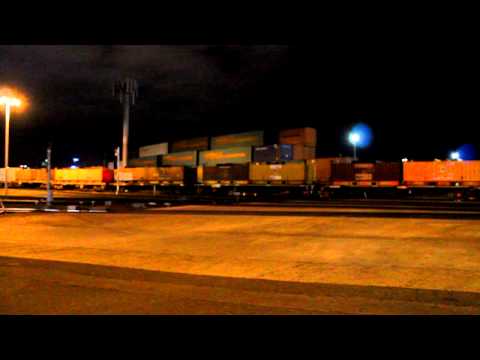 NR54 Steel train at Dynon at night