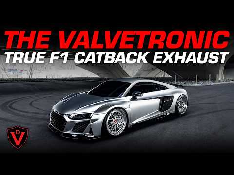 Audi R8 V10 with Valvetronic Designs True F1 Catback Exhaust + OEM Headers