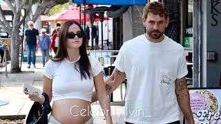EXCLUSIVE* Nick Viall and pregnant fiancé Natalie Joy enjoy a cozy lunch !