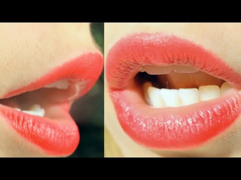 Smoking Hot ️‍🔥Talking Lips Closeup Outdoors in Sun - Glossy Red Lips Ultra Closeup