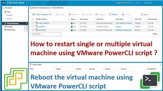 How to reboot virtual machine using VMware PowerCLI script ? | Restart the vm using PowerCLI script