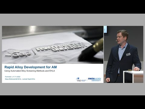 Formnext.TV Expert Insight - Alloy Development for AM Using Automated Alloy Screening Methods & EHLA