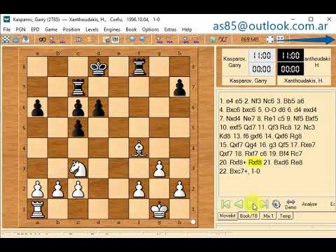 Garry kasparov and  xanthoudakis h 1996 10 04 corfu  1 0   a484