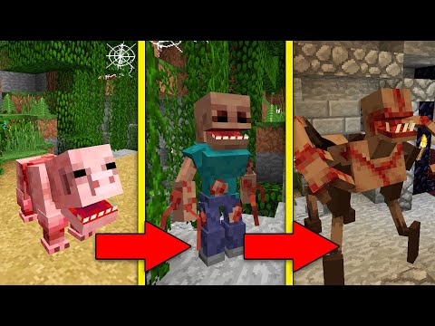 КАК МЕНЯЛСЯ ПОЖИРАТЕЛЬ-ГОЛОВОНОГ В МАЙНКРАФТ 100% ТРОЛЛИНГ SCP ЛОВУШКА MINECRAFT АЛЕКСБОЙ