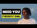 Fireboy DML - Need You (Lyrics)
