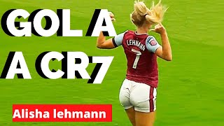 Alisha lehmann Chama atenção na comemoração do gol ao Estilo #Cr7 veja