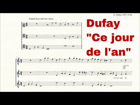 Dufay: "Ce jour de l'an" - Alle drie de stemmen & Minus 1 (moderne editie)
