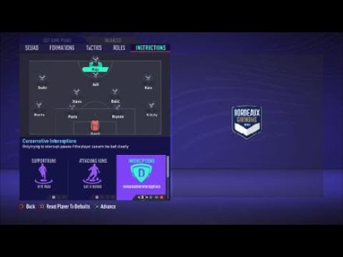 FIFA 21 Custom Tactics - Recreate 4-2-3-1 of Bordeaux  + Instructions - Replicate real system's
