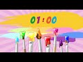 1 Minute Timer For Kids With Happy Music.