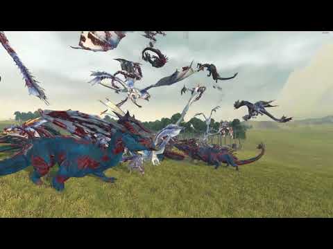 19 Sea Dragon VS 19 Star Dragons - Mod - total War: Warhammer 2