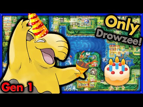HBD MDB! Come Down Memory Lane with Me!🔴 Pokemon Blue with ONLY Drowzee & Childhood Pokemon Stories!