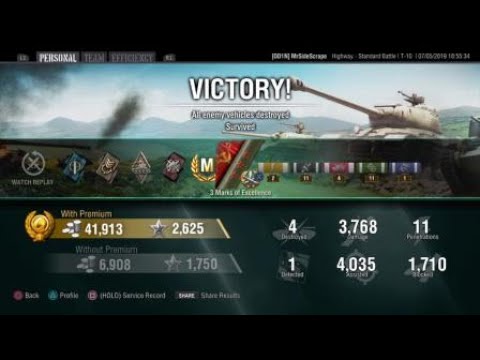 World of Tanks Console T-10 3 Marks of Excellence game