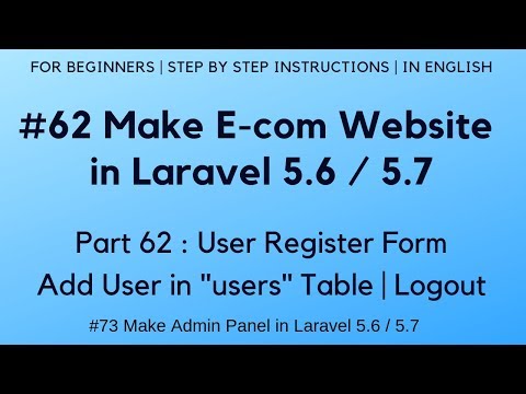 7 Make Admin Panel in Laravel 5 6 | Display Error Message on Login Failure | Logout Process