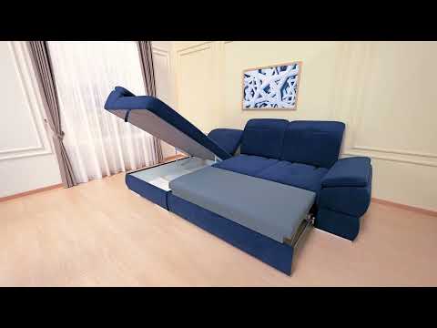 Colțar Extensibil Denver 2 Albastru - Vega 38 Stânga 1