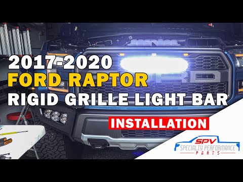 SRL Grille Light Install Video For 2017-2020 Ford Raptor SR-L Rigid Industries Light Bar