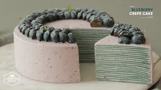 21 Layer! 블루베리 크레이프 케이크 만들기 : Blueberry Crepe Cake Recipe | Cooking tree