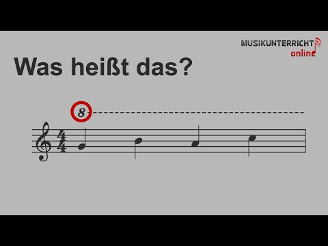 Ottava alta / bassa - Was heißt diese gestrichelte Linie mit der 8?