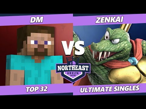 Northeast Arena Top 32 - DM (Steve, Pikachu) Vs. Zenkai (King K Rool) Smash Ultimate SSBU