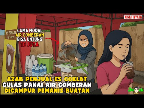 AZAB PENJUAL ES COKLAT CULAS PAKAI AIR COMBERAN DICAMPUR PEMANIS BUATAN || ANIMASI AZAB