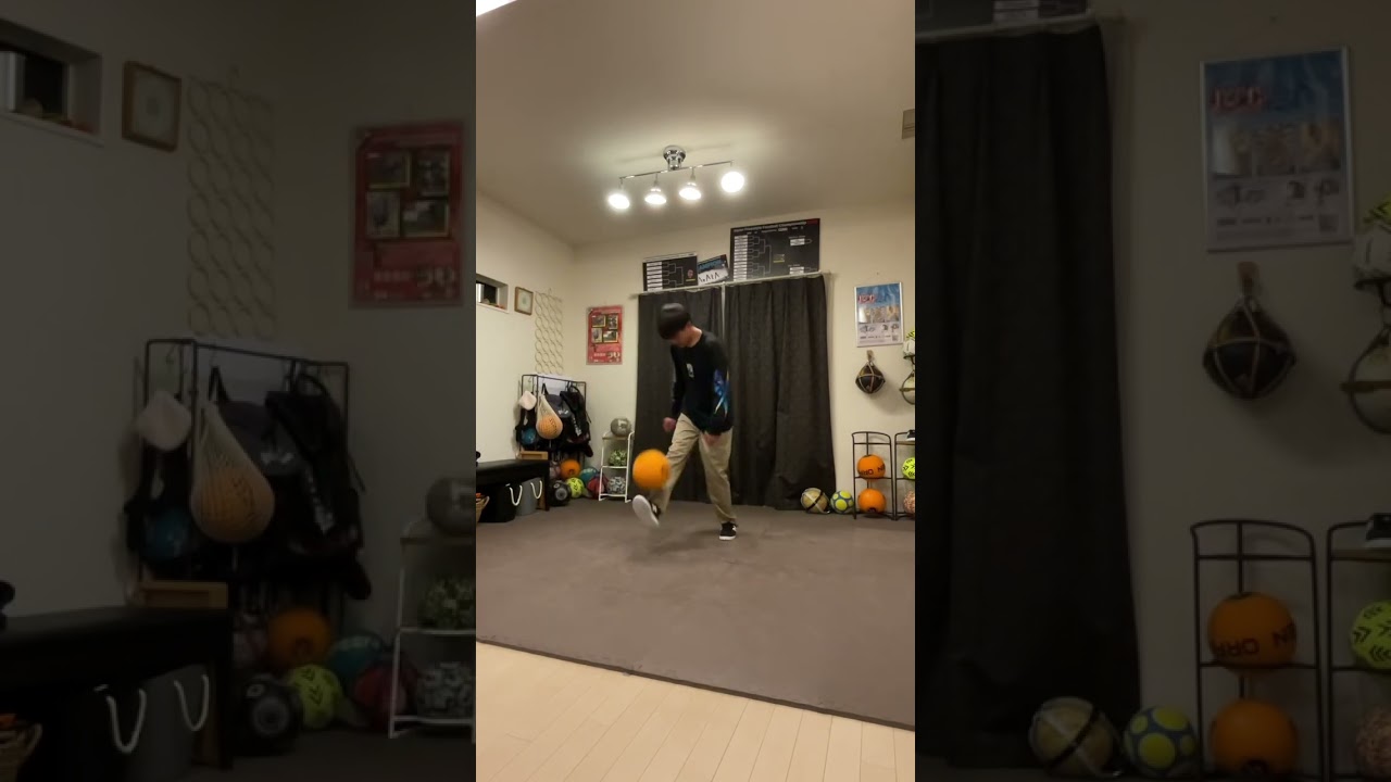 フリースタイルフットボールのルーティン