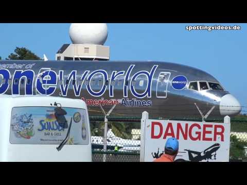 Danger! Jet Blast on Maho Beach - St. Maarten - 2014-01-17