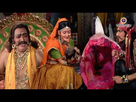 श्री कृष्ण भाग 116 - प्रद्युम्न मिला भानामती को | शम्बरासुर के राजगुरु का आगमन । रामानंद सागर कृत