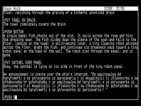 [Apple II] Babel fish puzzle, The Hitchhiker's Guide to the Galaxy, 銀河のヒッチハイクガイド.