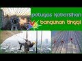 Petugas Kebersihan Beraksi Bersih Bersih Bangunan Tinggi Ini Bikin Ketar Ketir