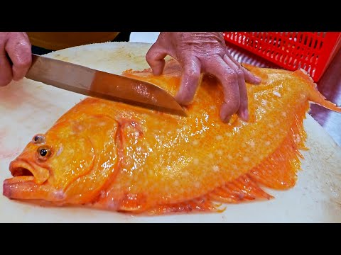 The Art of Golden Flounder: Cutting Techniques, Crispy Skin, and Sashimi