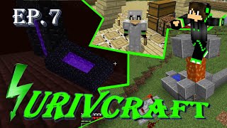 Surivcraft Ep.7 - Fortezza in 1 secondo e stone generator [60 fps]