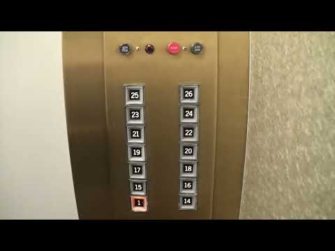 Vintage Otis TOUCH Traction Elevators @ 621 17th Street in Denver, CO