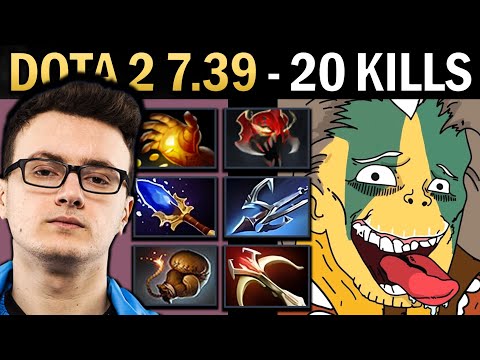 Elder Titan Gameplay Miracle with 20 Kills and Harpoon - Dota 7.39