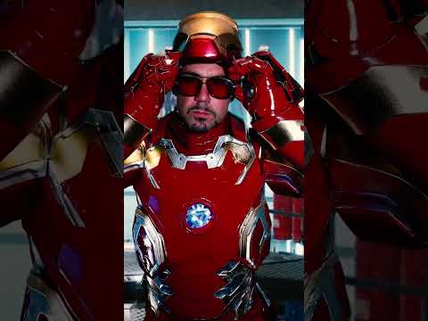 Tony Stark puts on Marvel Legends Series Iron Man helmet!! 😎 #Shorts