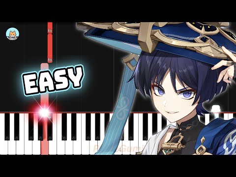 Genshin Impact Demo - "Wanderer: Of Solitude Past and Present" - EASY Piano Tutorial & Sheet Music