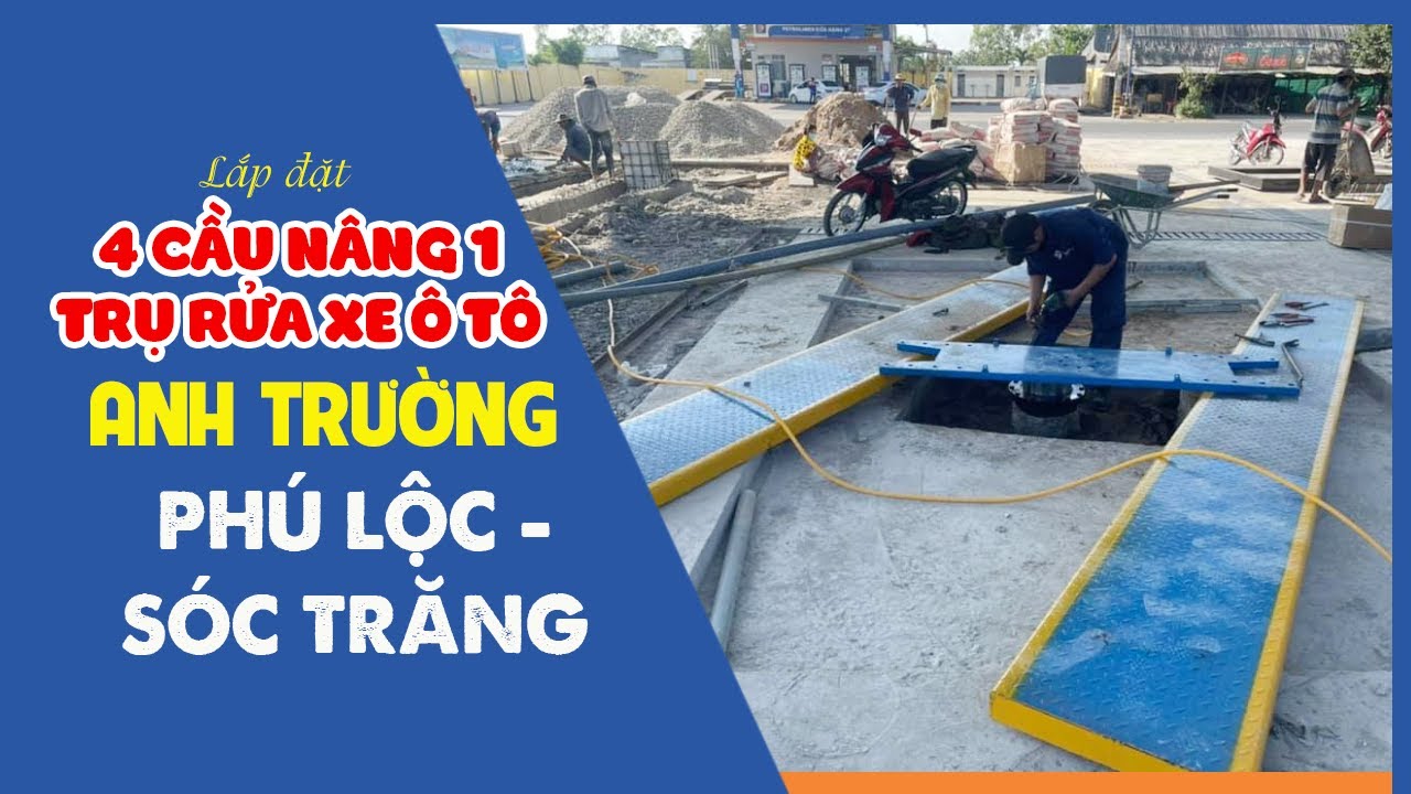 Cầu nâng 1 trụ rửa xe Sóc Trăng - Hàng chính hãng 4