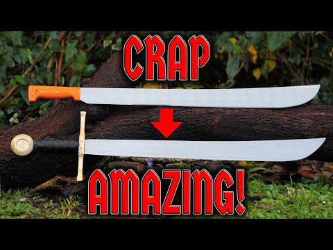This turned out WAY better than we expected - MAKING A FALCHION FROM A MACHETE