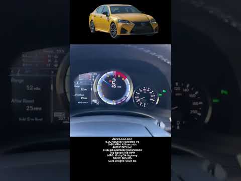 Thumbnail for 2020 Lexus GSF 0-60 MPH Acceleration #shorts #lexusgsf #lexus #0to100 #v8 by Lexus GS