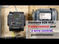 Siemens Sinamics V20 VFD Drive Remote Control 2 Wire And 3 Wire Control Parameter Set Up English
