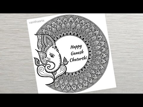 Ganesha Mandala Art How to draw a Mandala for beginners ganeshchaturthi doodle vanithaarts