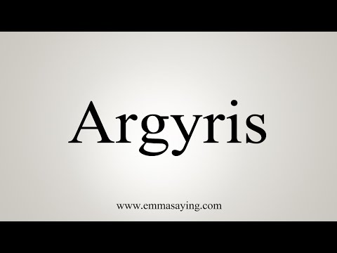 How To Say Argyris