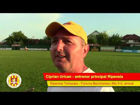 Ciprian Urican, antrenor Ripensia, după meciul amical cu Fortuna Becicherecul Mic