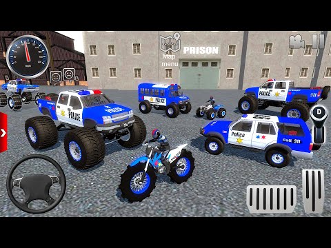 Offroad Outlaws Police Monster Truck, Police Sport Car, US Jeep Driving - Android / IOS Gameplay FHD