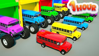 Download lagu Wheels on the Bus - Monster Trucks and Soccer Balls| Finger Family  more Nursery Rhymes & Kids Songs mp3