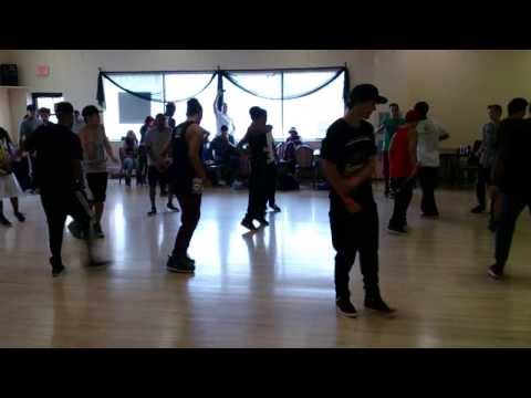 Guys select group for Zoey Cruz Class at Brain Bangin Dance Intensive