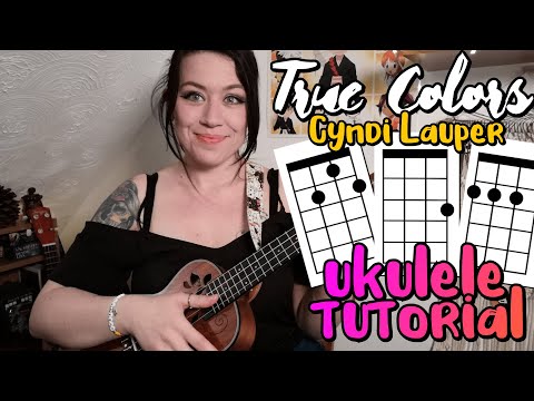 How to play True Colors by Cyndi Lauper on Ukulele 🌈 fingerpicking and strumming pattern