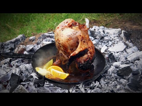 Epic Fried Whole Chicken🍗 in the mountains