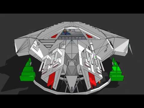 Neon Spaceship - Build Timelapse! - ULTRA Creative Mode!
