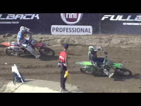 Clement Desalle passes Glenn Coldenhoff FULLBACK MXGP of Lombardia - Italy MXGP race 2 - motocross