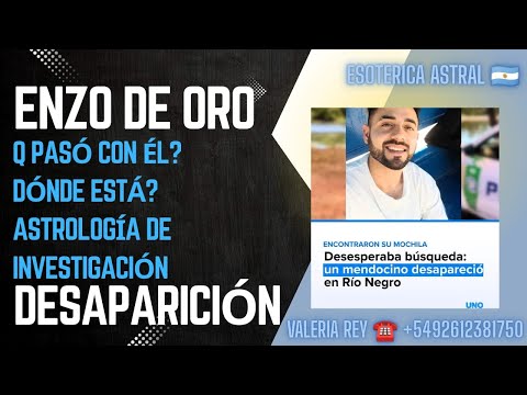 DESESPERADA BUSQUEDA de ENZO DE ORO joven mendociono en Rio Negro #desapariciones #astrology #new